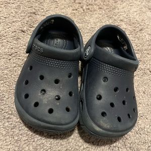 Navy crocs